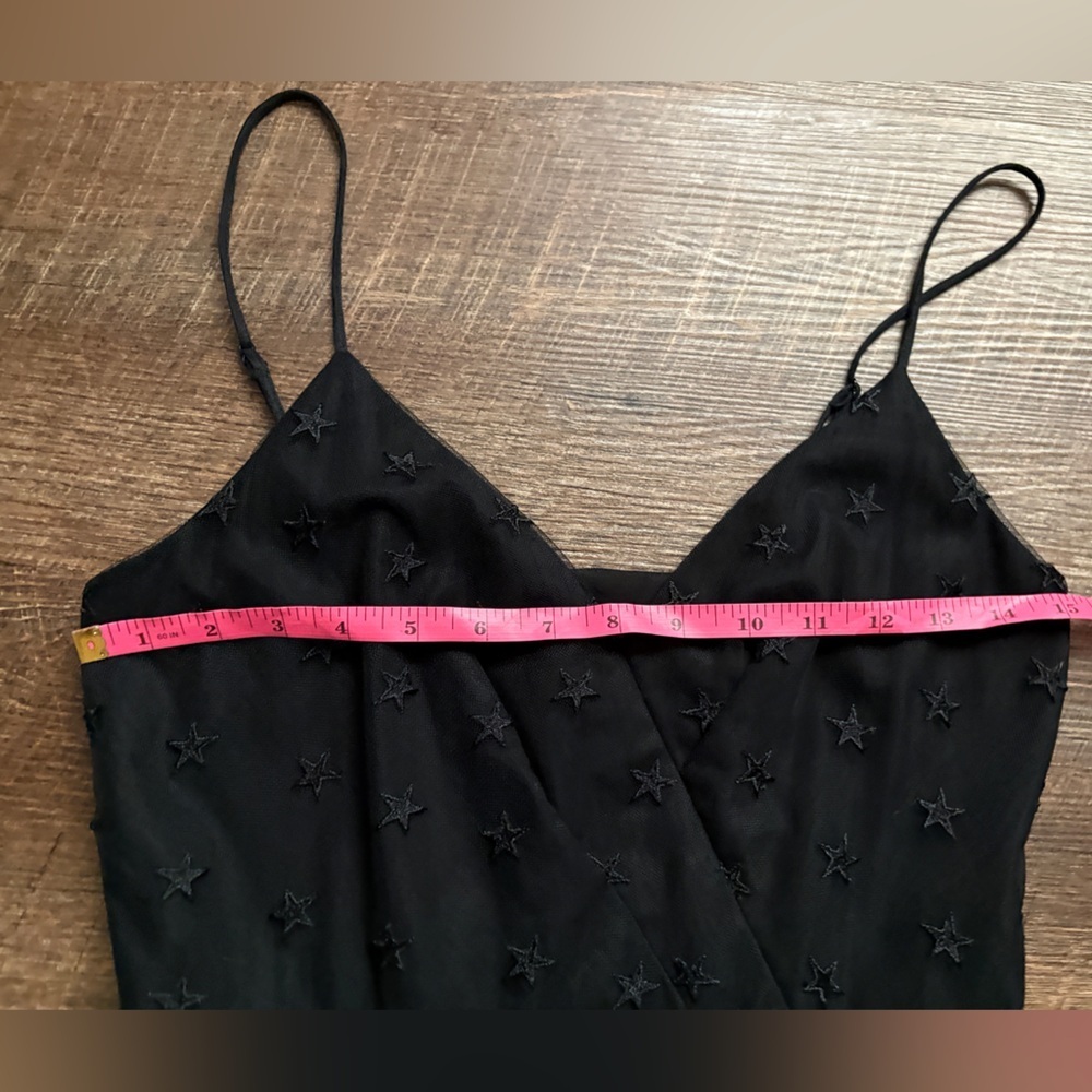 J. Crew black starry tulle party dress spaghetti straps cute chic NWT sz S - Picture 12 of 16